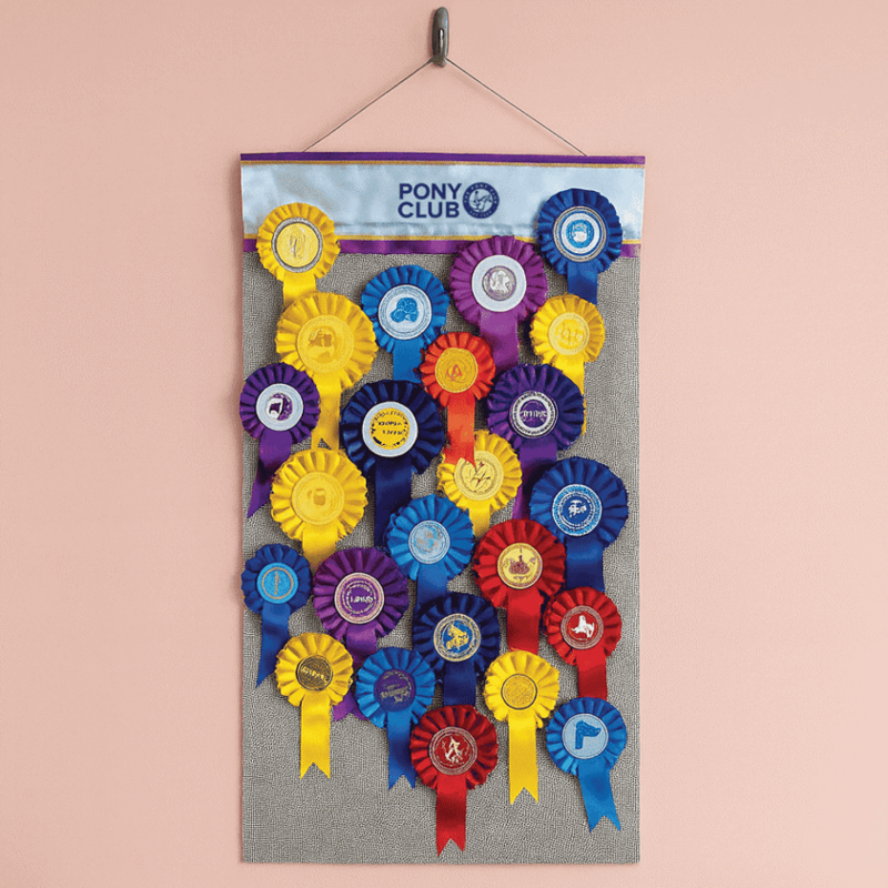 Equetech Official Pony Club Rosette Holder Display Hanger - Navy