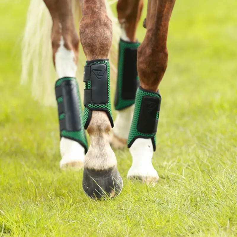 Equilibrium Tri-Zone Impact Sports Boots Front - Hunter Green-3