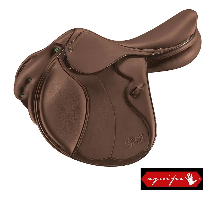 Equipe Dual Flap Synergy Jump Saddle in Brown