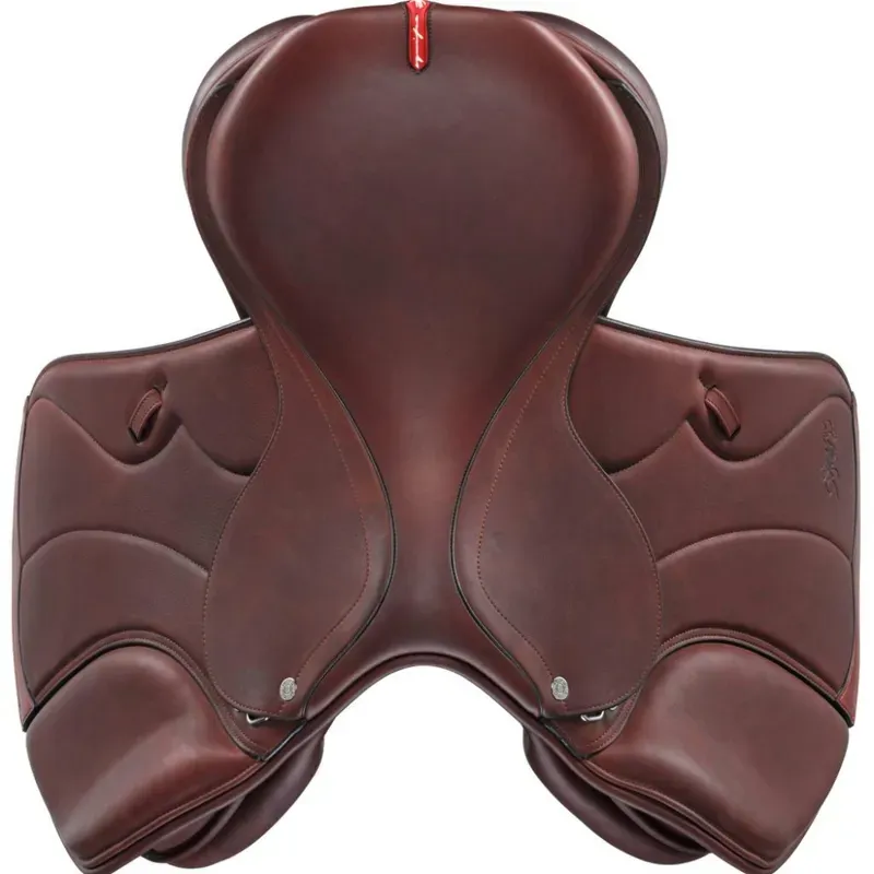 Equipe Dual Flap Synergy Jump Saddle in Brown-1