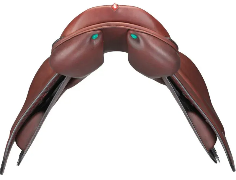Equipe Dual Flap Synergy Jump Saddle in Brown-2