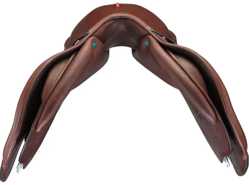 Equipe Dual Flap Synergy Jump Saddle in Brown-3