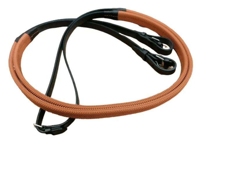 Goughs English Leather Race Reins - Orange