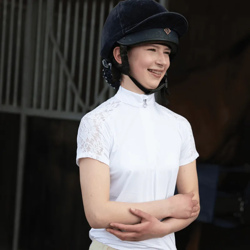 Equetech Junior Mia Competition Shirt - White-1