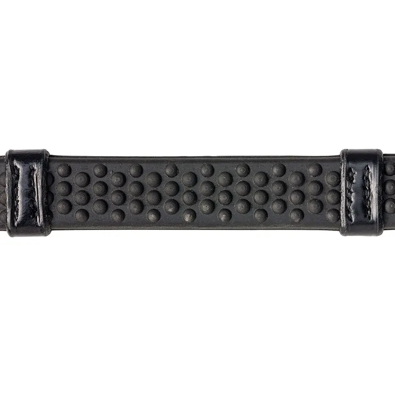 Fairfax Continental Rubber Reins in Black-1