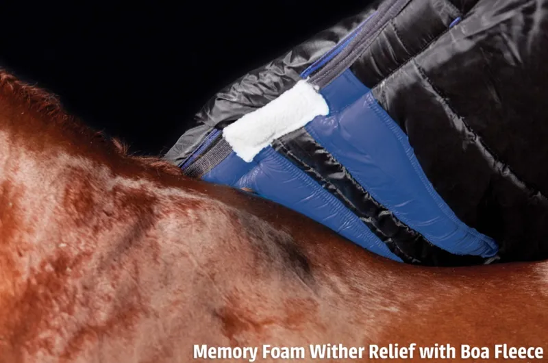 WeatherBeeta Comfitec Plus Dynamic II Detach-a-Neck Med/Lite Turnout Rug - Maroon/Grey/White- 100g-3