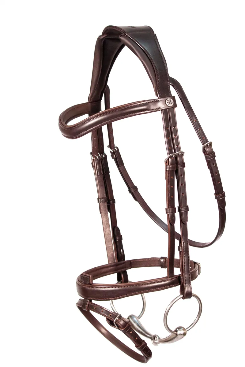 Henry James Flash Bridle with Comfort 3D Air Headpiece- Brown