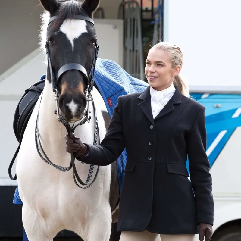 Equetech Ladies Hunt Wool Frock Coat Navy-5