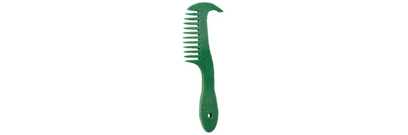Haas Wide Tooth Mane Comb - Green