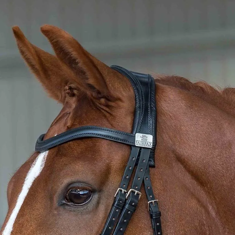 Fairfax Headpiece - Snaffle Brown-1