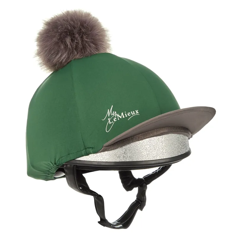  LeMieux Hat Silk - Hunter Green/Grey