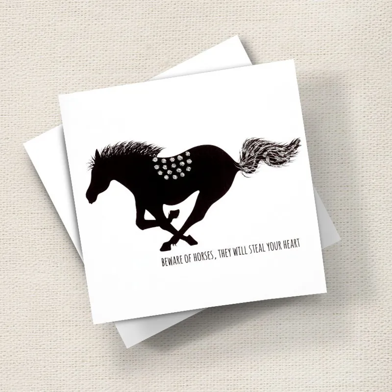 English Graphics 'Beware of Horses' Card 