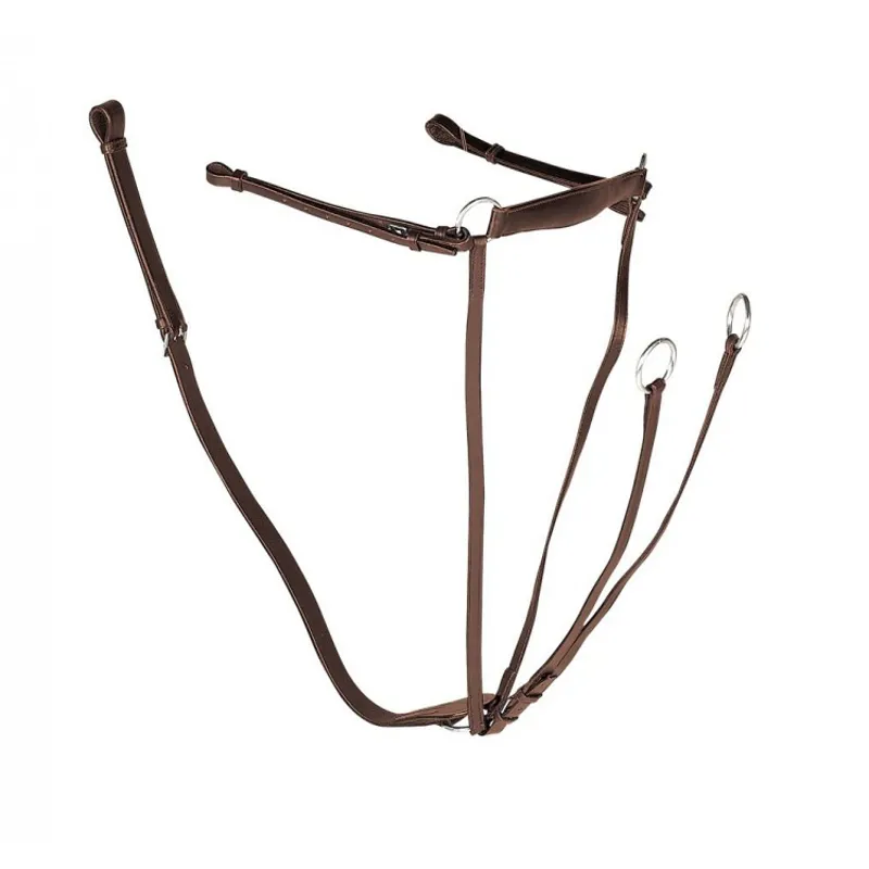 English Leather Hunting Breastplate With Running Martingale Attachment Brown