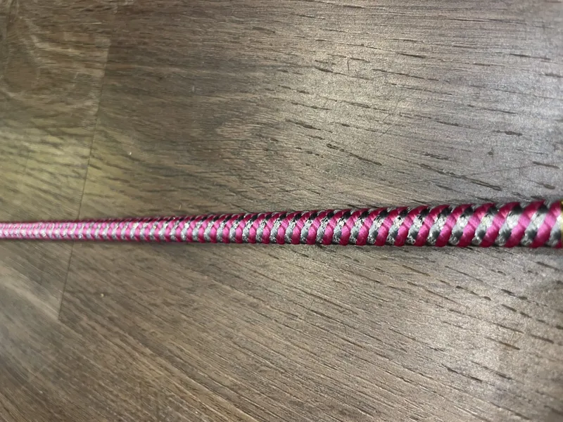 Wessex Equestrian Riding Whip 24 - Cerise/Silver-1