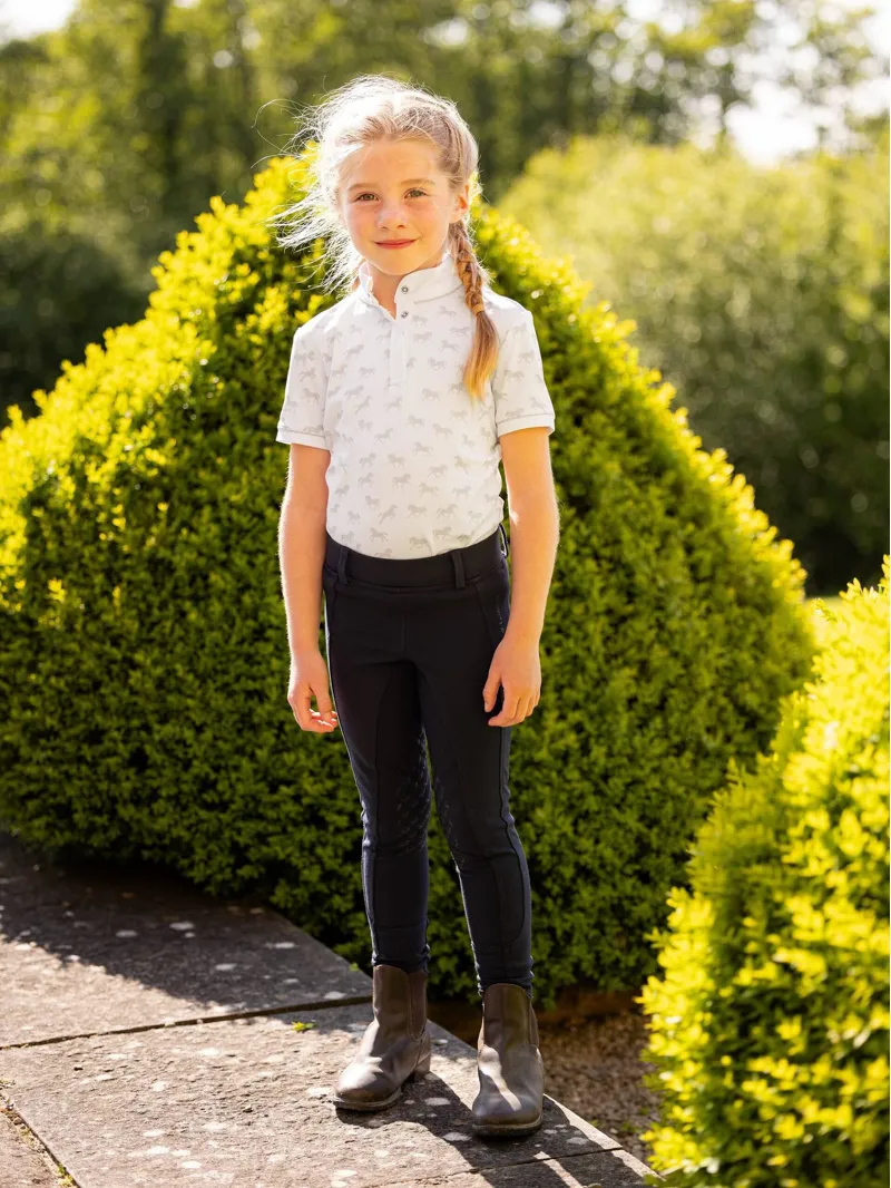 LeMieux Mini Bella Show Shirt - White/Ponies-3