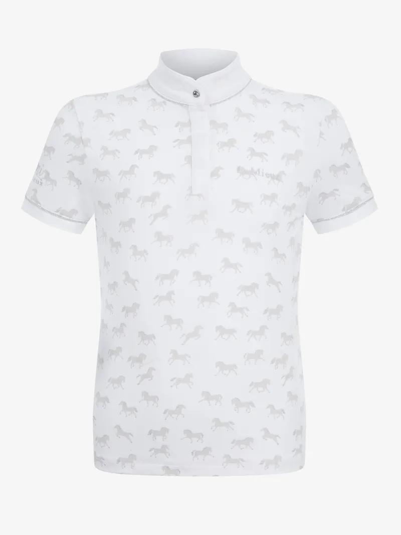 LeMieux Mini Bella Show Shirt - White/Ponies