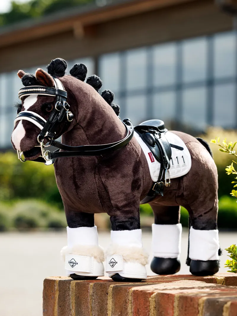 LeMieux Toy Pony Dressage Overreach Boot - White-2