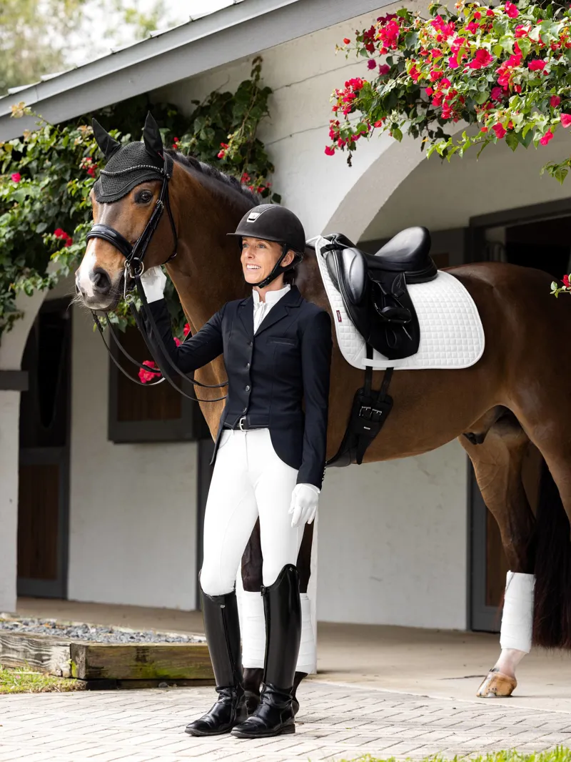 LeMieux Victoria Breech Suede Seat - White-2