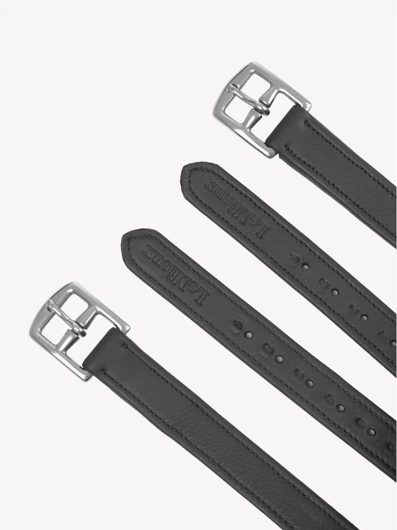 LeMieux Children's Stirrup Leathers - Black-1