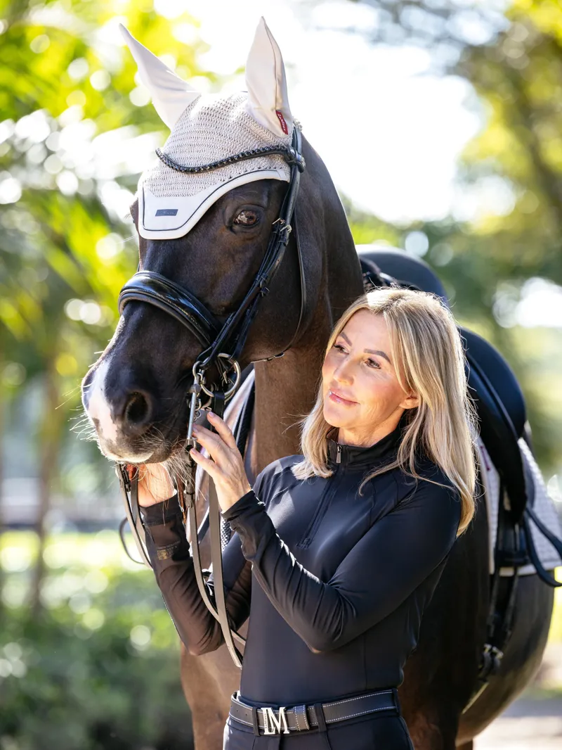 LeMieux Essence Acoustic Fly Hood - Stone-1