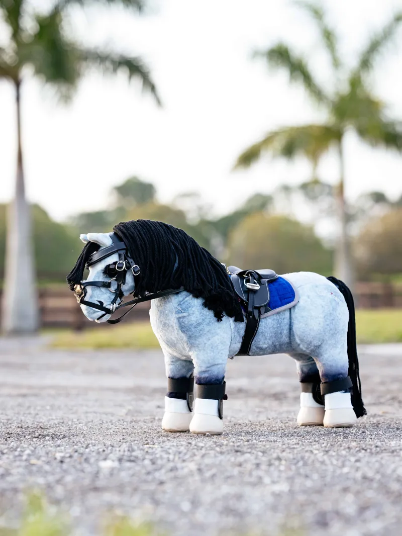 LeMieux Toy Pony Jump Saddle and Stud Girth - Black-1