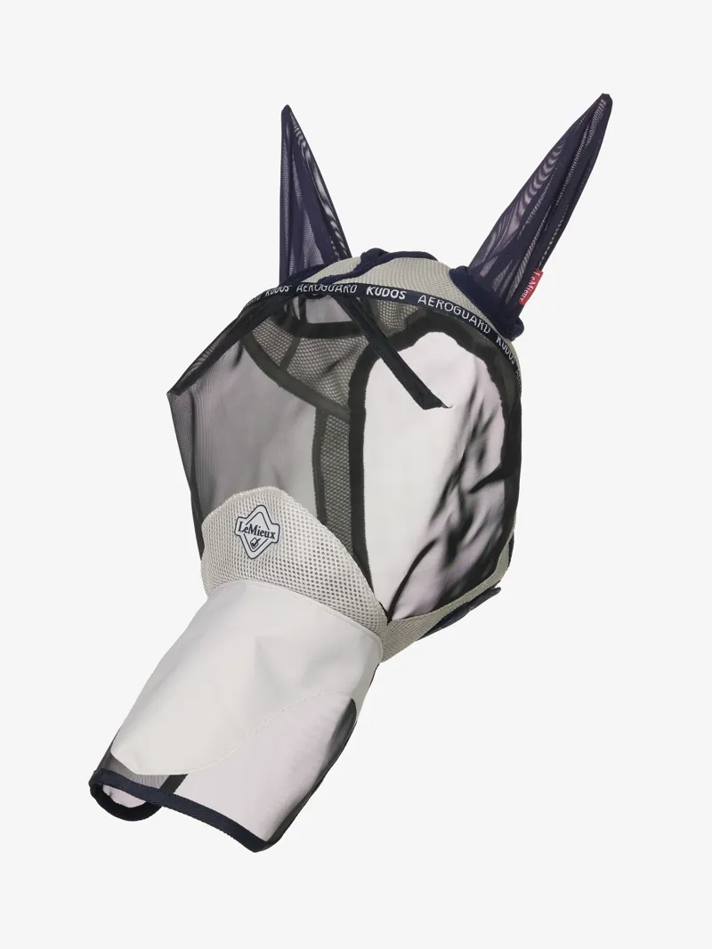 LeMieux Kudos AeroGuard Full Fly Mask - Navy-1