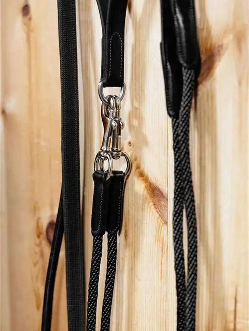 LeMieux Leather Draw Reins - Black