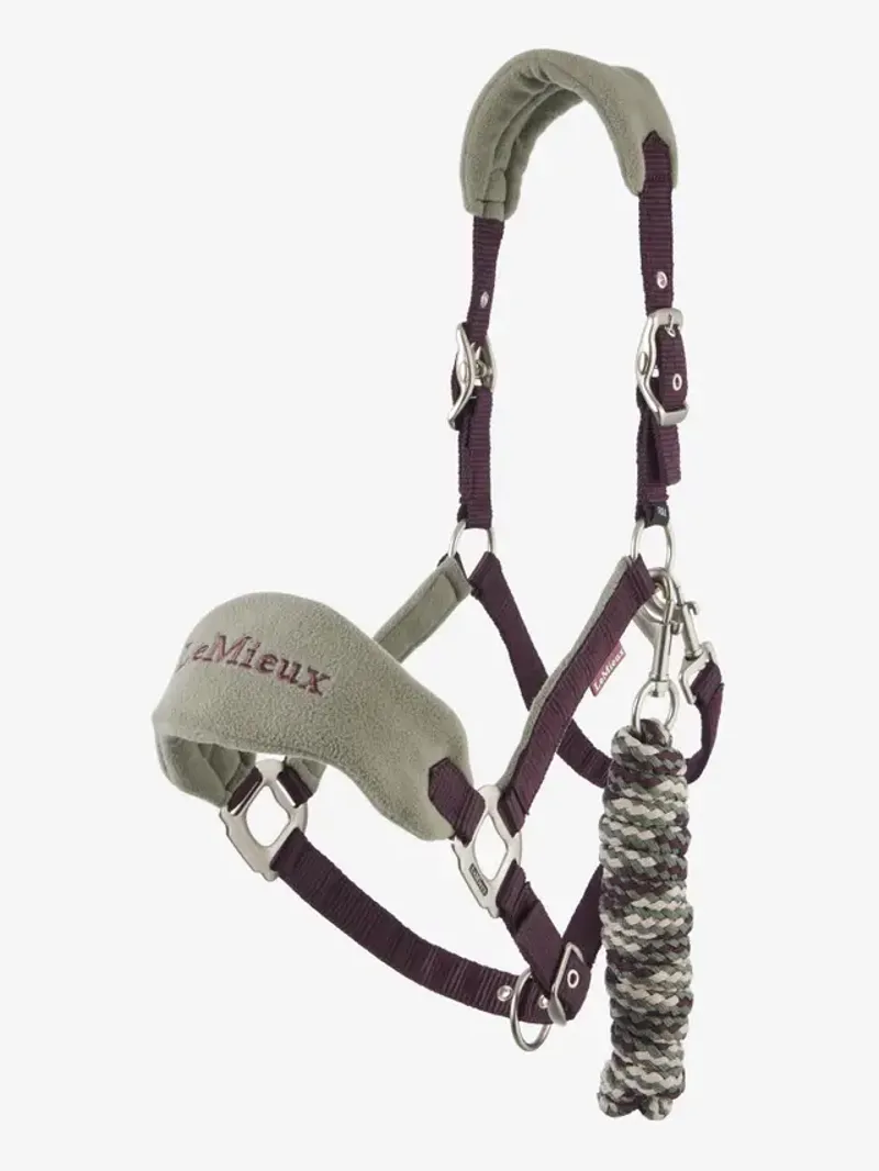 LeMieux Mini Vogue Headcollar and Leadrope - Damson