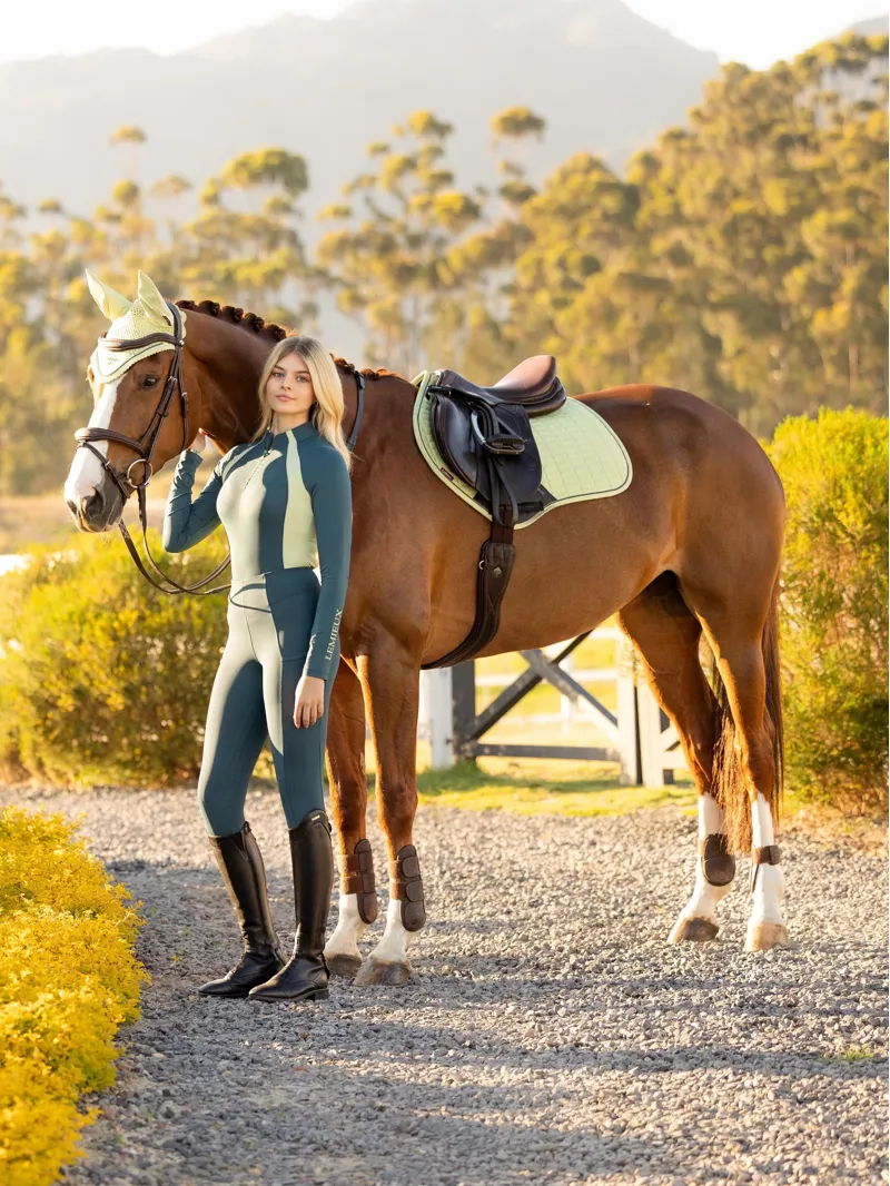 LeMieux Suede Close Contact Square - Macaron-3