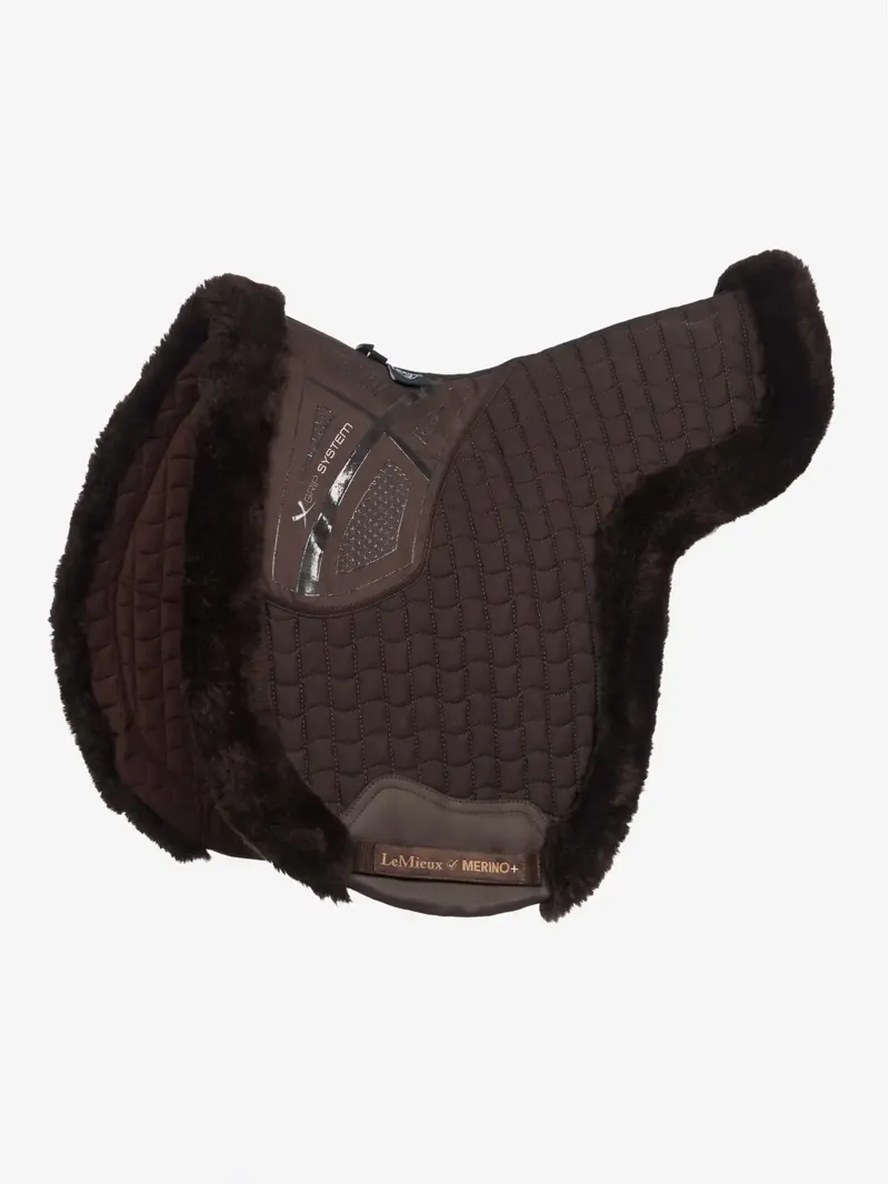 LeMieux Merino+ Hunter Saddle Pad - Brown-2