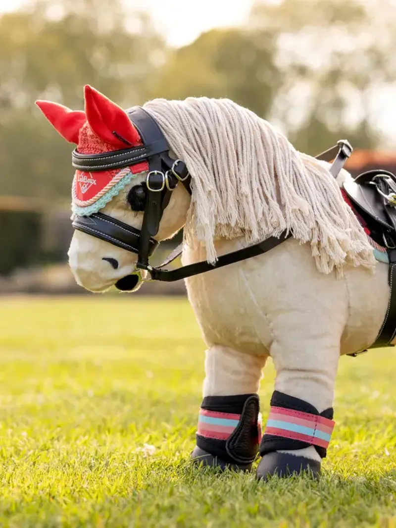 LeMieux Harlow Toy Pony Fly Hood - Coral Crush