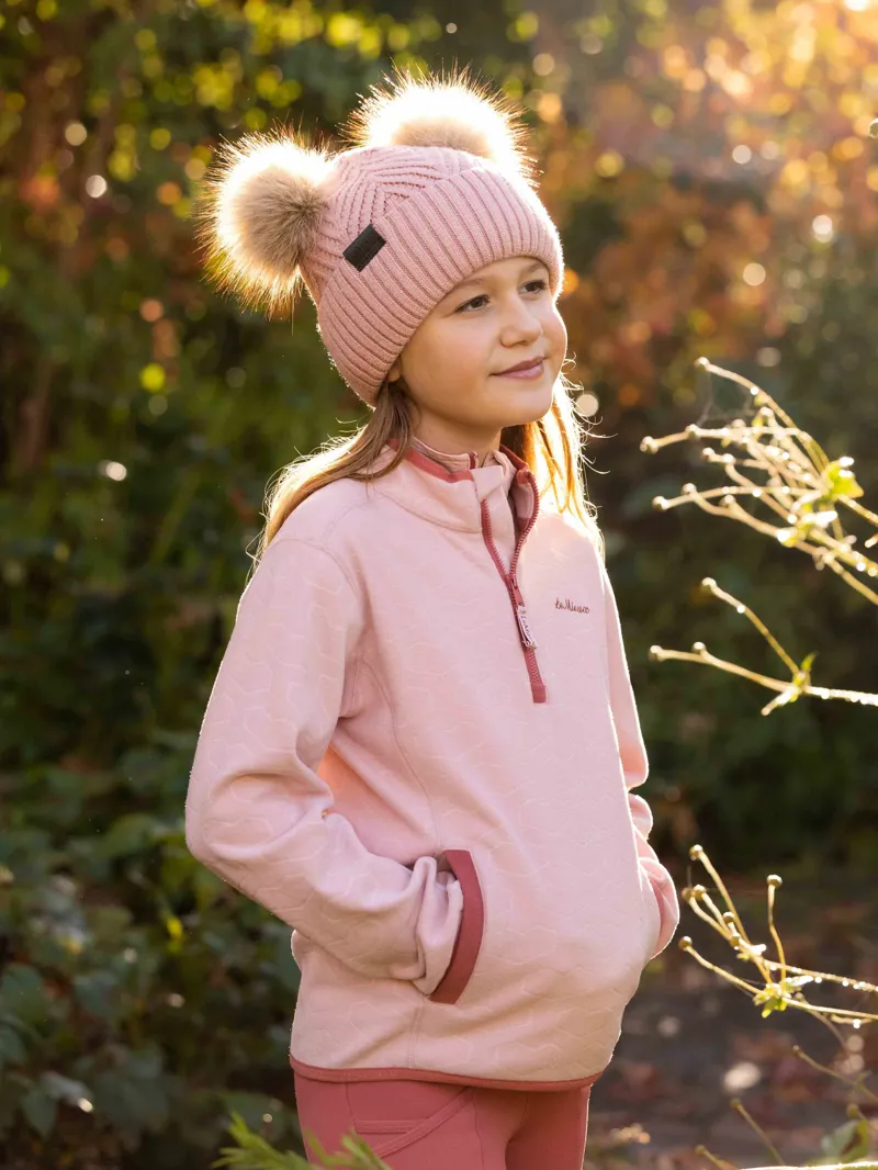 LeMieux Mini Double Pom Beanie - Petal-1