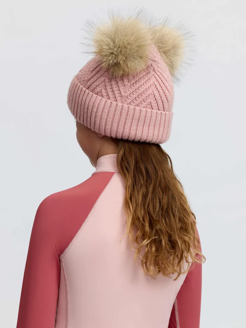 LeMieux Mini Double Pom Beanie - Petal-3