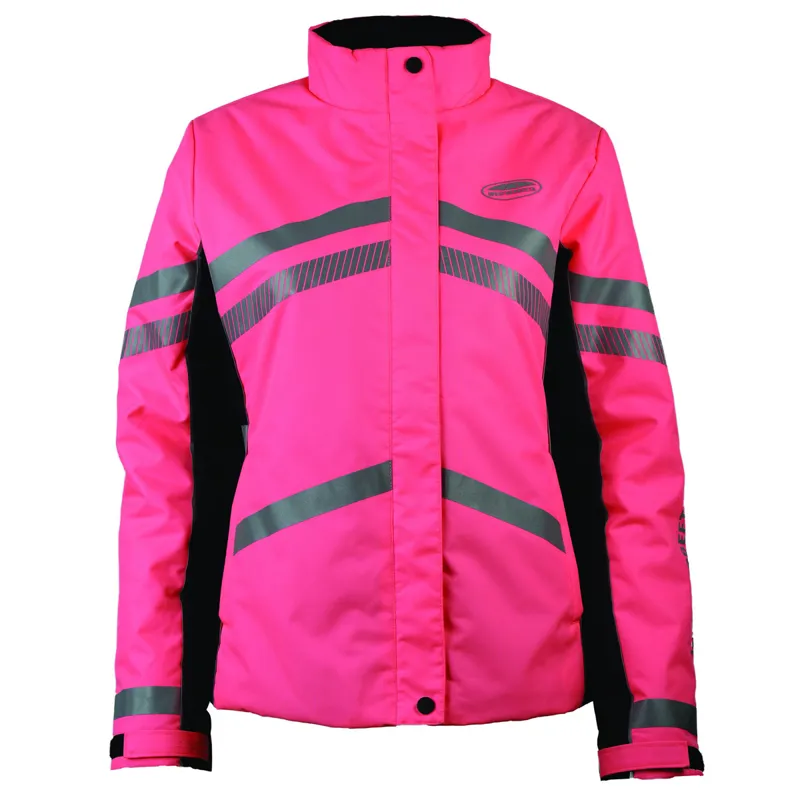 WeatherBeeta Reflective Heavy Padded Junior Waterproof Jacket - Pink-1