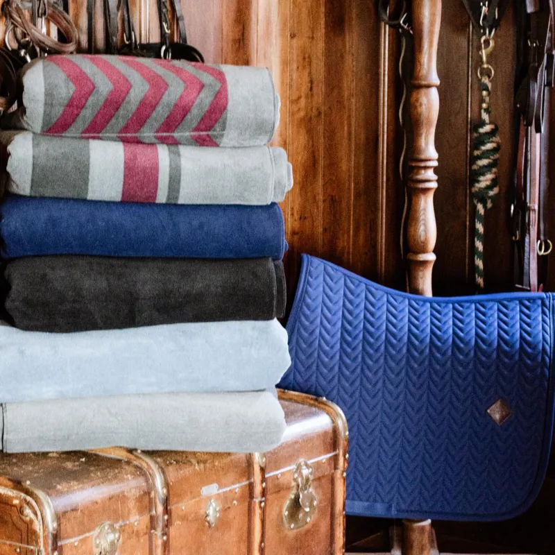 Kentucky Heavy Fleece Square Rug Large in Navy-7