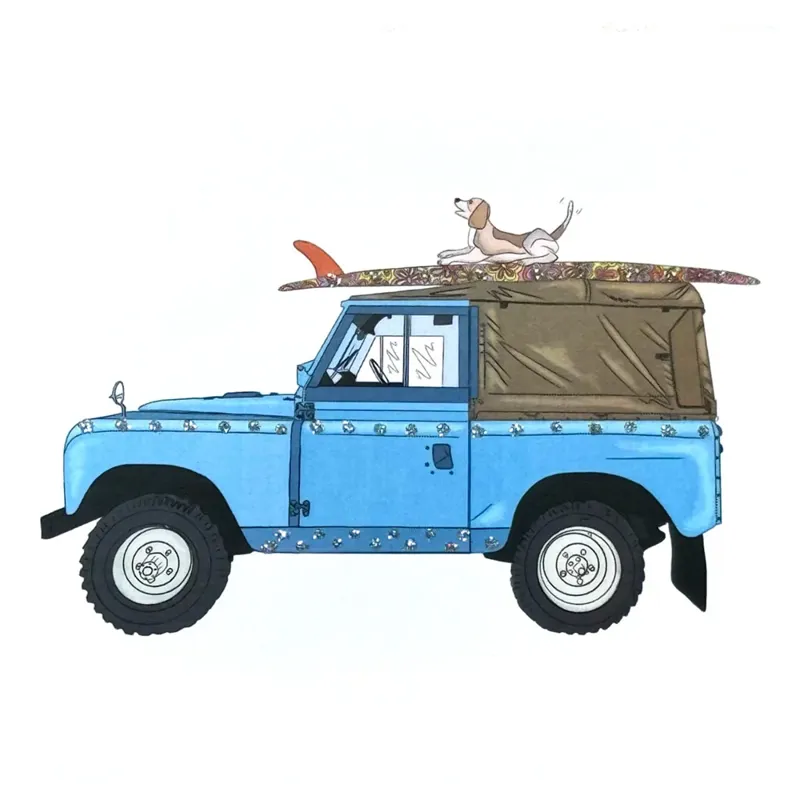 English Graphics 'Land Rover Beach' Card-1