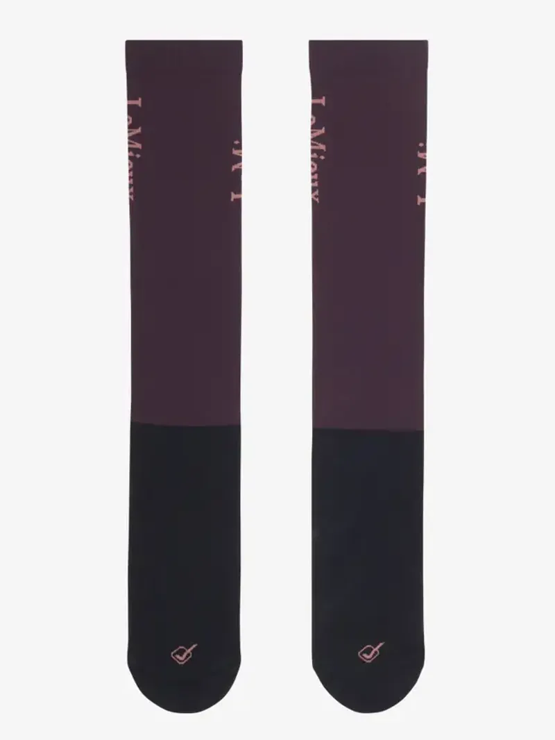 LeMieux Competition Socks 2 Pack Kids in Damson-1