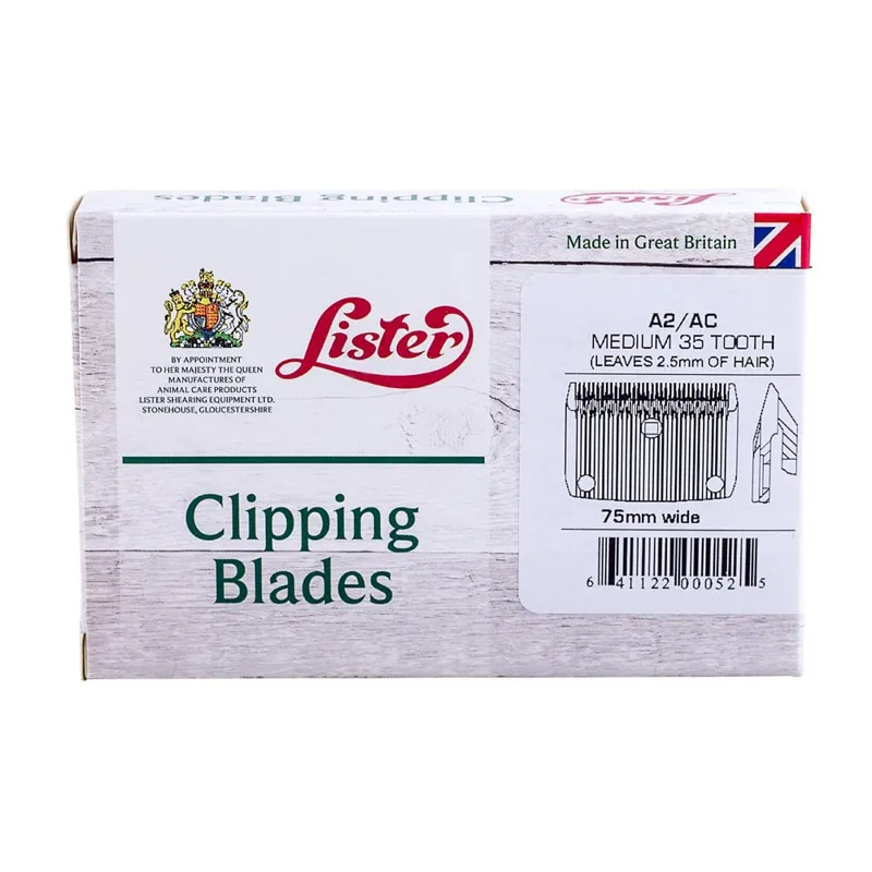 Lister A2/AC Clipper Blades - Fine or Medium -2
