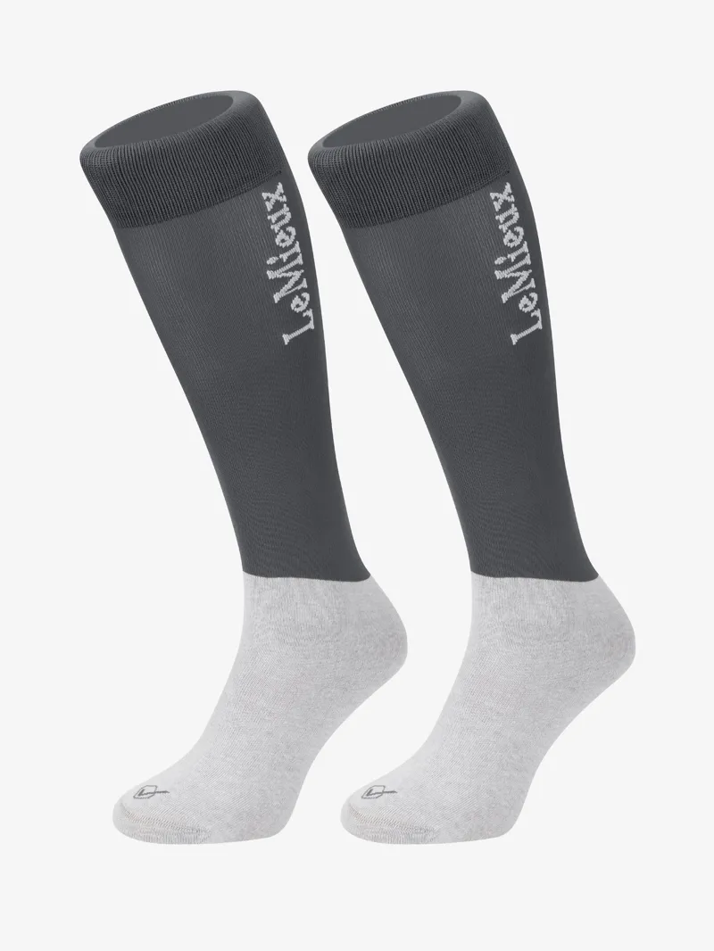 LeMieux Competition Sock 2 pack - Slate Grey
