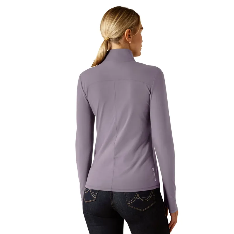Ariat Womens Lowell 3.0 1/4 Zip Long Sleeve Base Layer - Purple Ash-1