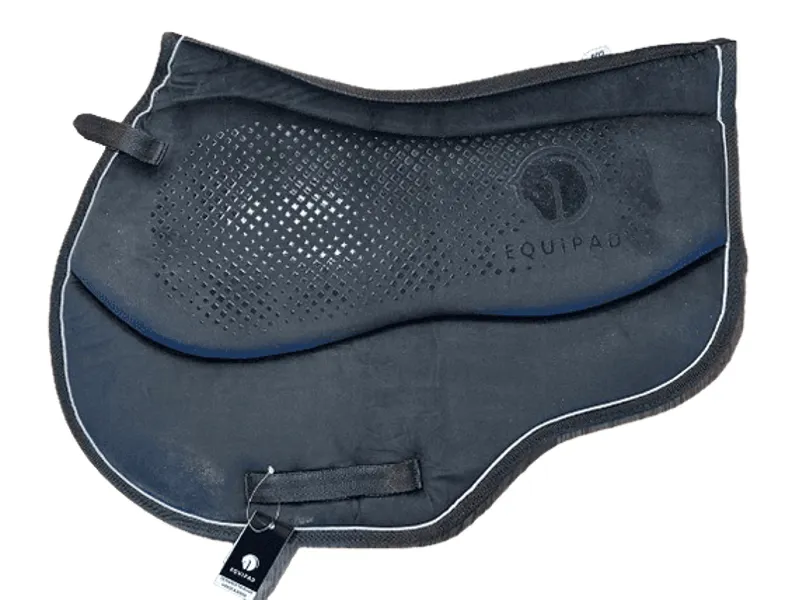 Equipad Opulence Jump Saddle Pad - Black/White Piping