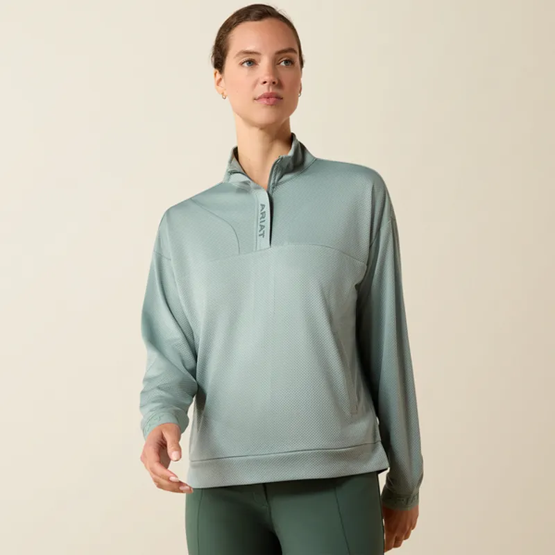 Ariat Womens Breathe 1/2 Zip Pull Over - Chinois Green