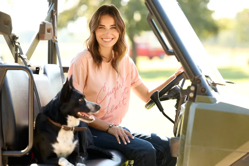 Ariat Womens Cowgirl At Heart Short Sleeve T-Shirt - Tropical Peach-4