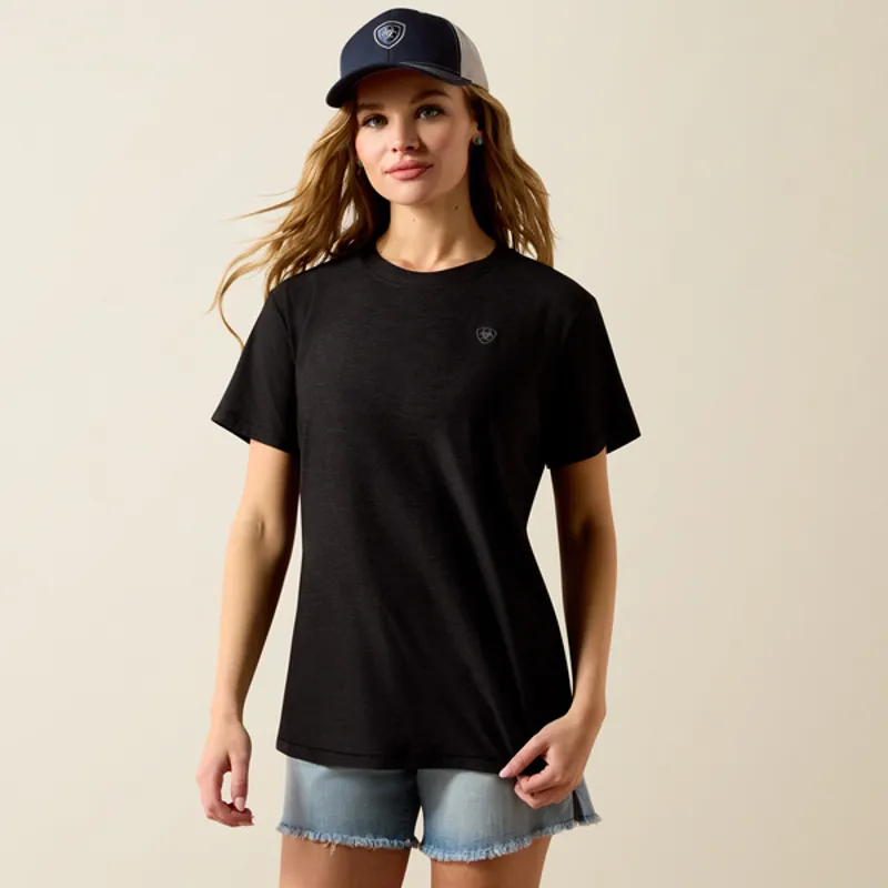 Ariat Womens Laguna Logo Short Sleeve Shirt - Black