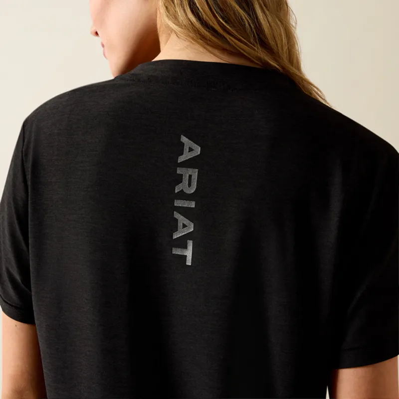 Ariat Womens Laguna Logo Short Sleeve Shirt - Black-2