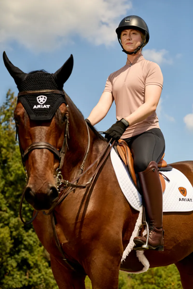 Ariat Womens Soquel 1/4 Zip Shortsleeve Baselayer - Antler-4