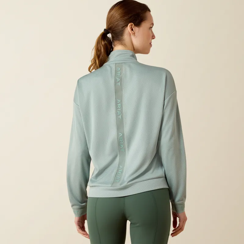 Ariat Womens Breathe 1/2 Zip Pull Over - Chinois Green-1