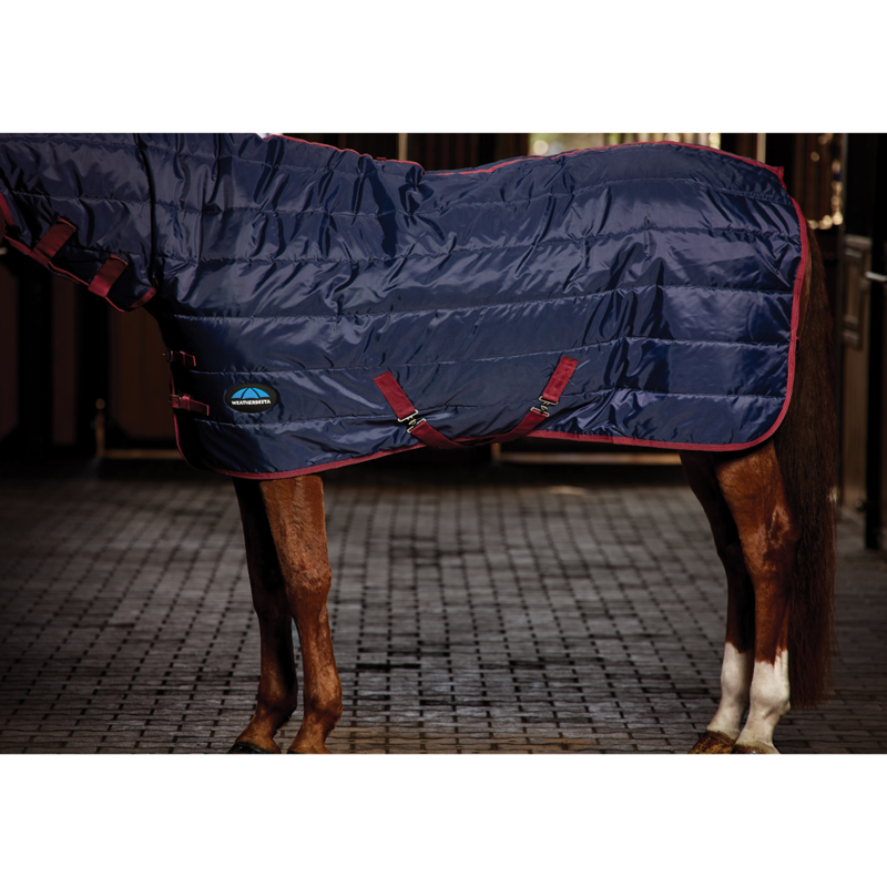 Weatherbeeta Comfitec 210D Channel Quilt Stable Combo 360g Navy/Burgundy-4