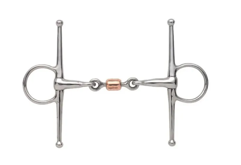 Full Cheek Snaffle With Copper Peanut Stainless Steel