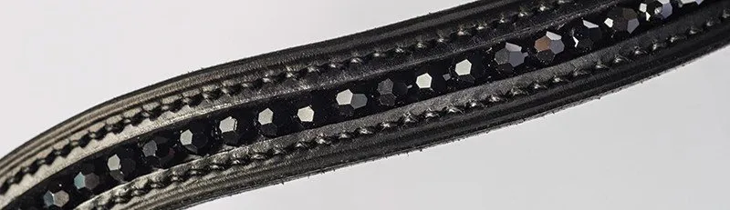 Fairfax Browband - Black Crystal Black